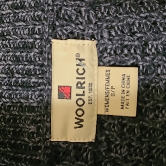 𝅺WOOLRICH navy cotton chunky knit sweater jacket - Picture 5 of 6